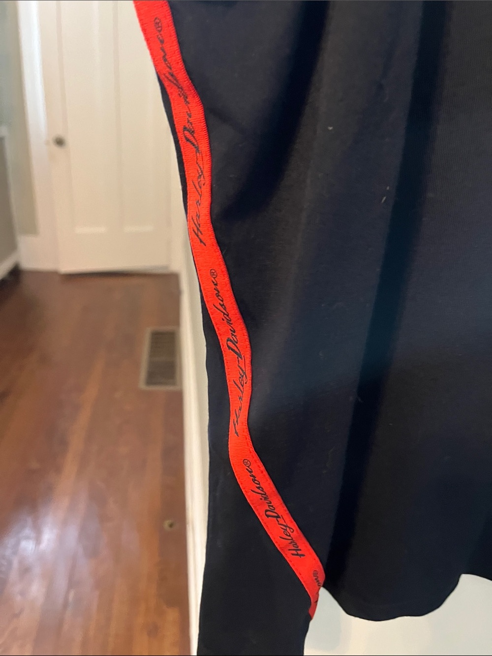 Harley-Davidson Black Tank with Silver Shield and Orange Accents on sides - Picture 4 of 5